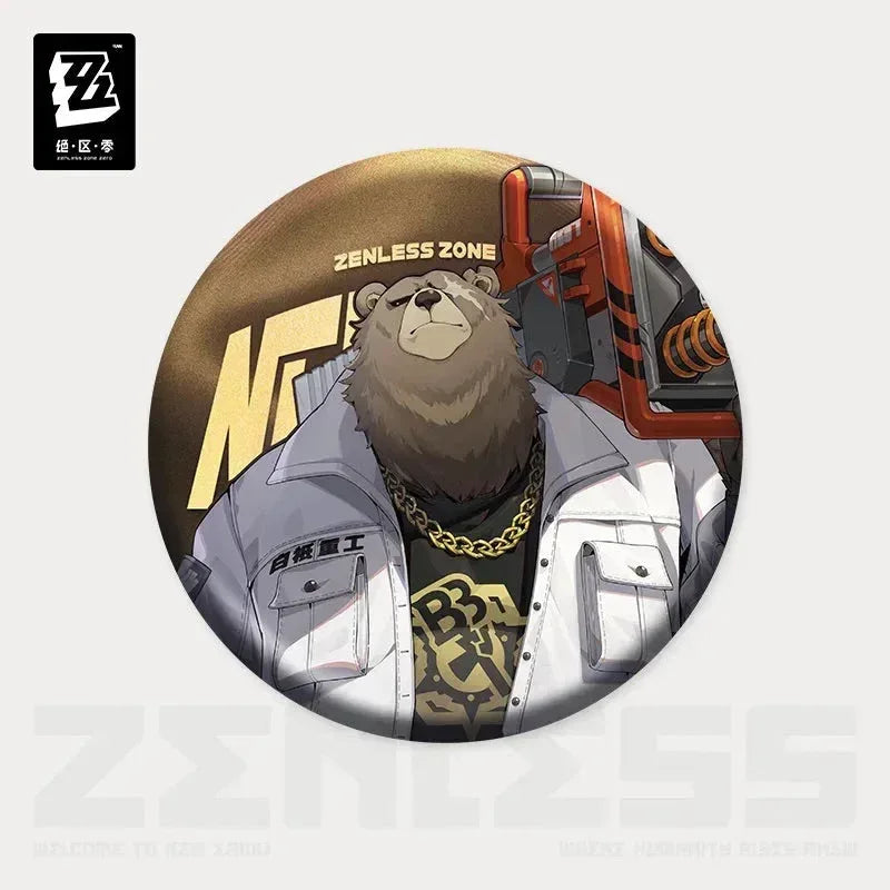 Zenless Zone Zero Artwork Series Belobog Heavy Industries Tinplate Badge Ben Bigger ACG Go Anime www.acg-go.com Anton Ivanov, Badge, Ben Bigger, Grace Howard, Koleda Belobog