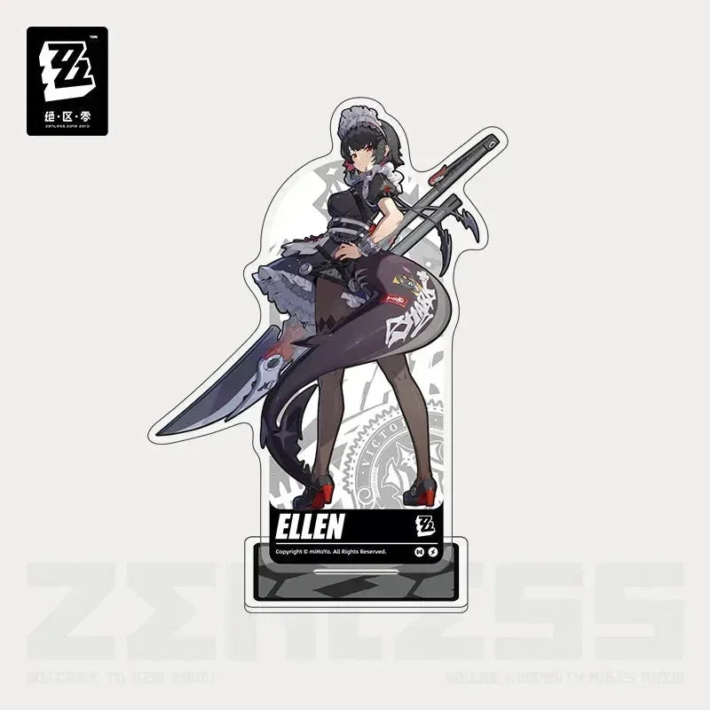 Zenless Zone Zero Artwork Series Victoria Housekeeping Co. Acrylic Stand Ellen Joe ACG Go Anime www.acg-go.com Alexandrina Sebastiane (Rina), Corin Wickes, Ellen Joe, Stand, Von Lycaon