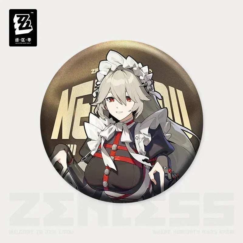 Zenless Zone Zero Artwork Series Victoria Housekeeping Co. Tinplate Badge Alexandrina Sebastiane (Rina) ACG Go Anime www.acg-go.com Alexandrina Sebastiane (Rina), Badge, Corin Wickes, Ellen Joe, Von Lycaon