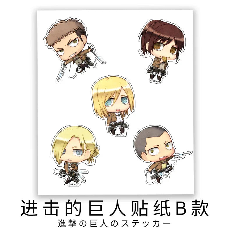 Multiple Character Stickers Attack on Titan B ACG Go Anime www.acg-go.com Sticker
