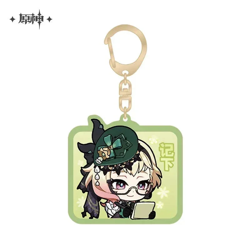 Genshin Impact Chibi Emojis Series Acrylic Keychain Court of Fontaine Emilie ACG Go Anime www.acg-go.com Charlotte, Chevreuse, Clorinde, Court of Fontaine, Emilie, Freminet, Furina, Lynette, Lyney, Navia, Neuvillette, Pendant & Keychain, Sigewinne, Wriothesley
