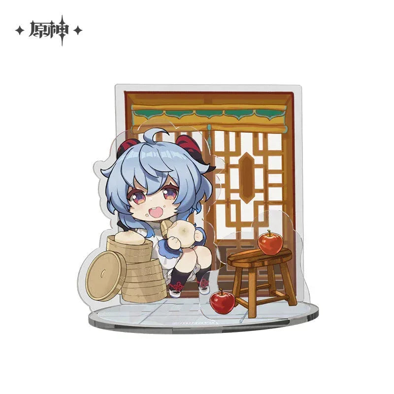 Genshin Impact Childhood’s Treasure Series Merch Scene Stand / Noelle ACG Go Anime www.acg-go.com Badge, Diluc, Ganyu, Kaeya, Ningguang, Noelle, Pillow, Stand, Tartaglia, Theme Artwork