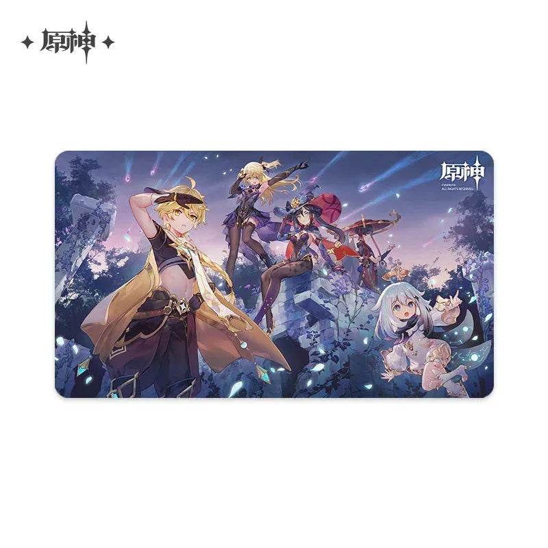 Genshin Impact Gaming Mouse Pad Vol 1 Unreconciled Stars ACG Go Anime www.acg-go.com Aether, Barbara, Eula, Event Artwork, Gaming Mouse Pad, Jean, Kaedehara Kazuha, Lumine, Office Supply, Tartaglia, Zhongli
