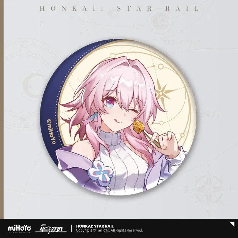 Honkai: Star Rail Delicious Sailing Series Badge B-March 7th ACG Go Anime www.acg-go.com Dan Heng, March 7th, Pom-Pom