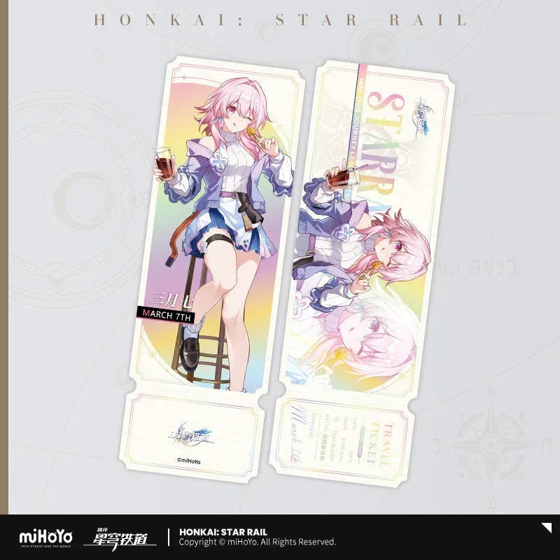 Honkai: Star Rail Delicious Sailing Series Laser Ticket B-March 7th ACG Go Anime www.acg-go.com Dan Heng, March 7th