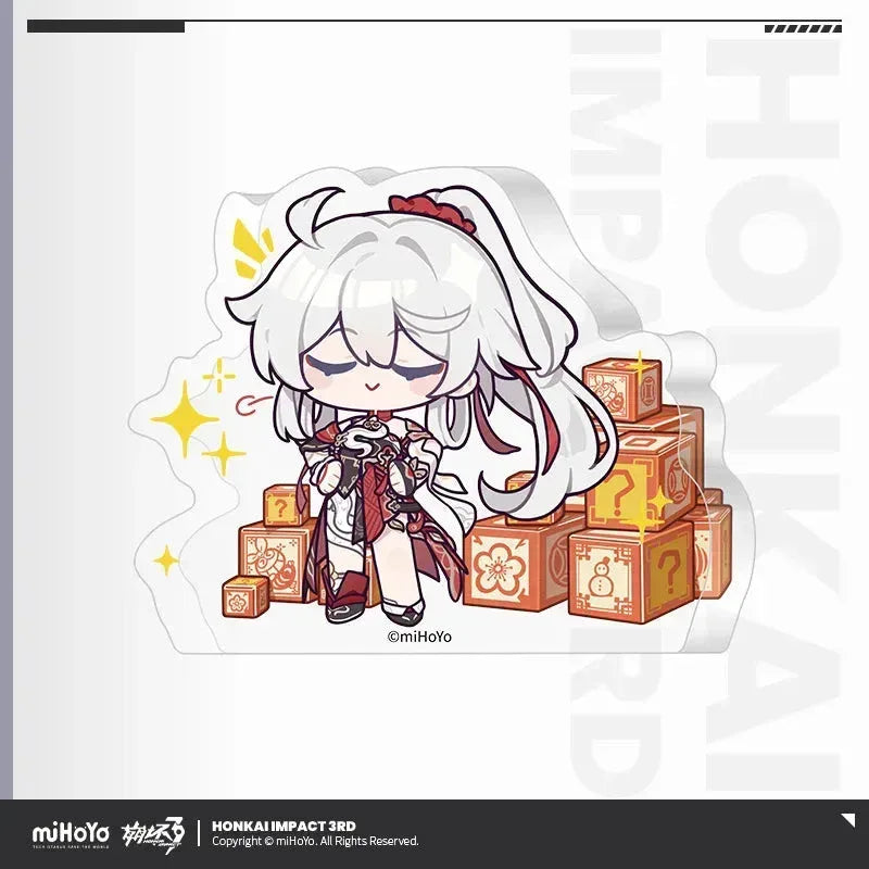 Honkai Impact 3rd Drumming In New Resolutions Series Chibi Mini Acrylic Thick Stand Kiana Ver. B ACG Go Anime www.acg-go.com Bronya, Kiana, Raiden Mei, Stand, Theresa, Vita