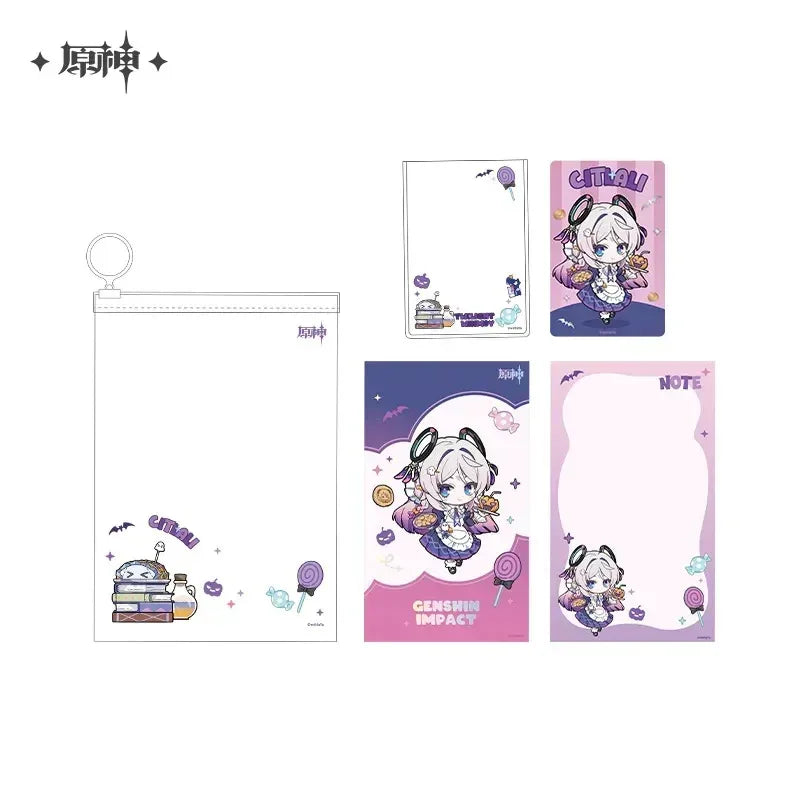 Genshin Impact Twilight Whimsy Series Stationary Set Citlali ACG Go Anime www.acg-go.com Arlecchino, Citlali, Kinich, Klee, Stationary, Sticky Notes, Wanderer, Wriothesley