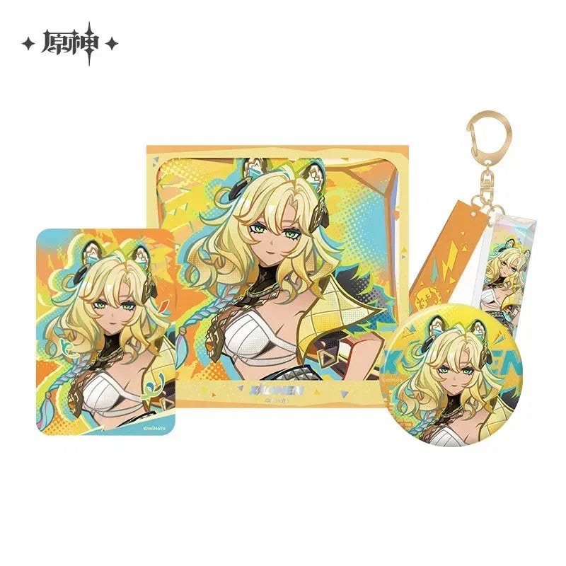 Genshin Impact Emblem of Steadfast Valor Series Merch Xilonen Set ACG Go Anime www.acg-go.com Art Decor, Badge, Kinich, Pendant & Keychain, Xilonen