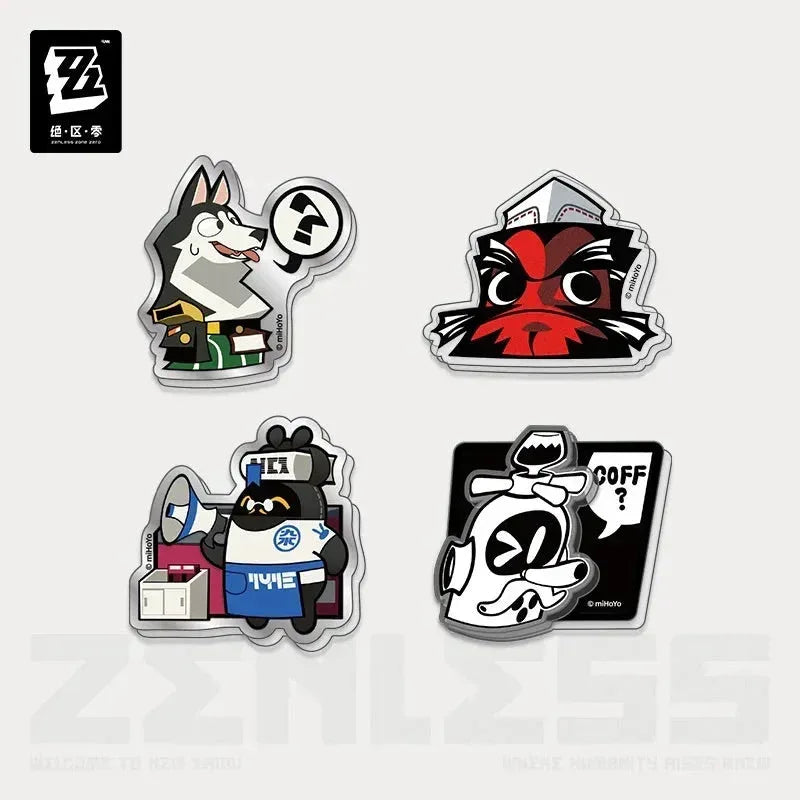 Zenless Zone Zero Equalizing Series Acrylic Refrigerator Magnets Set The City Set I ACG Go Anime www.acg-go.com Art Decor, Bangboo