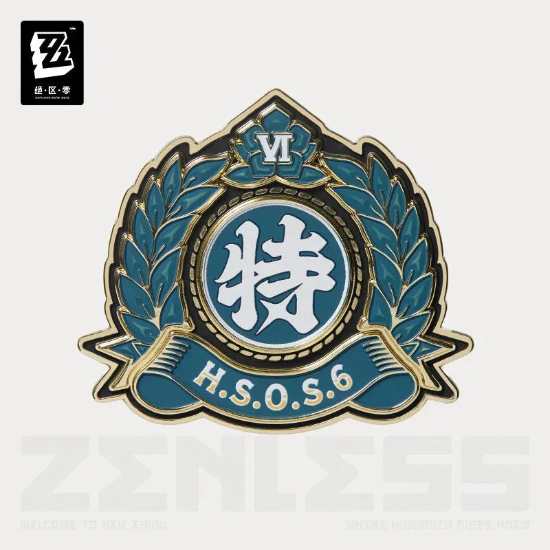 Zenless Zone Zero Faction Series Metal Badge Vol.2 Section 6 ACG Go Anime www.acg-go.com Badge, Investigation Special Response Team, Section 6, Sons of Calydon, Zenless Zone Zero