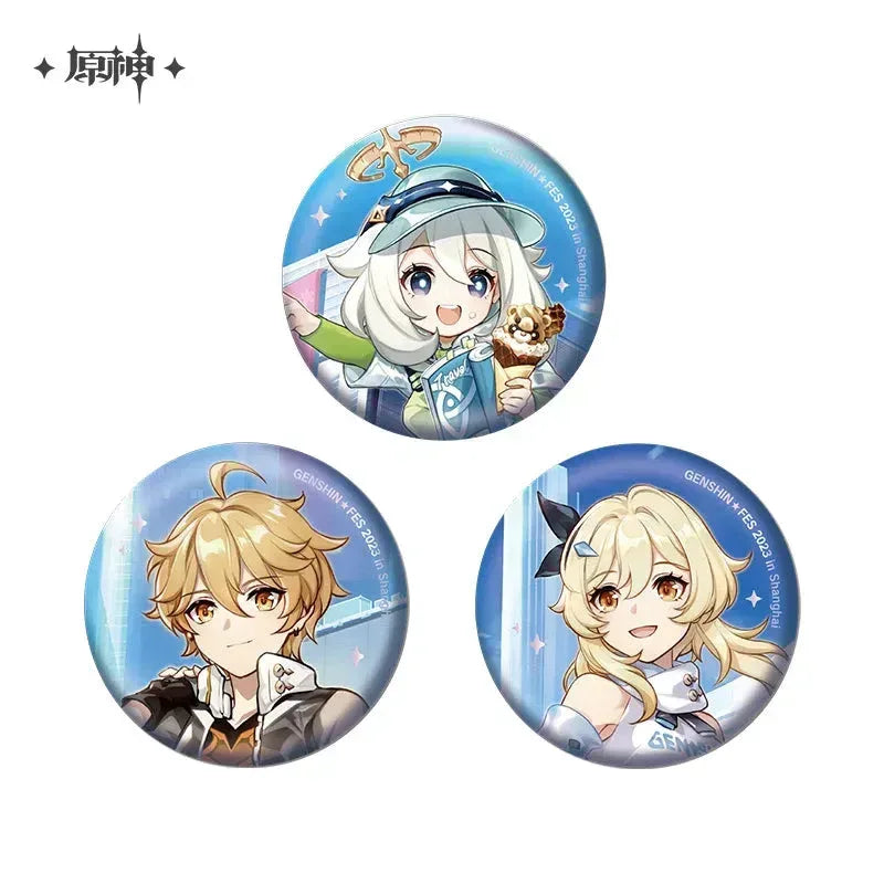 Genshin Impact FES 2023 Series Event Souvenirs Stamp Set ACG Go Anime www.acg-go.com Aether, Badge, Lumine, Paimon, Pendant & Keychain, Stand