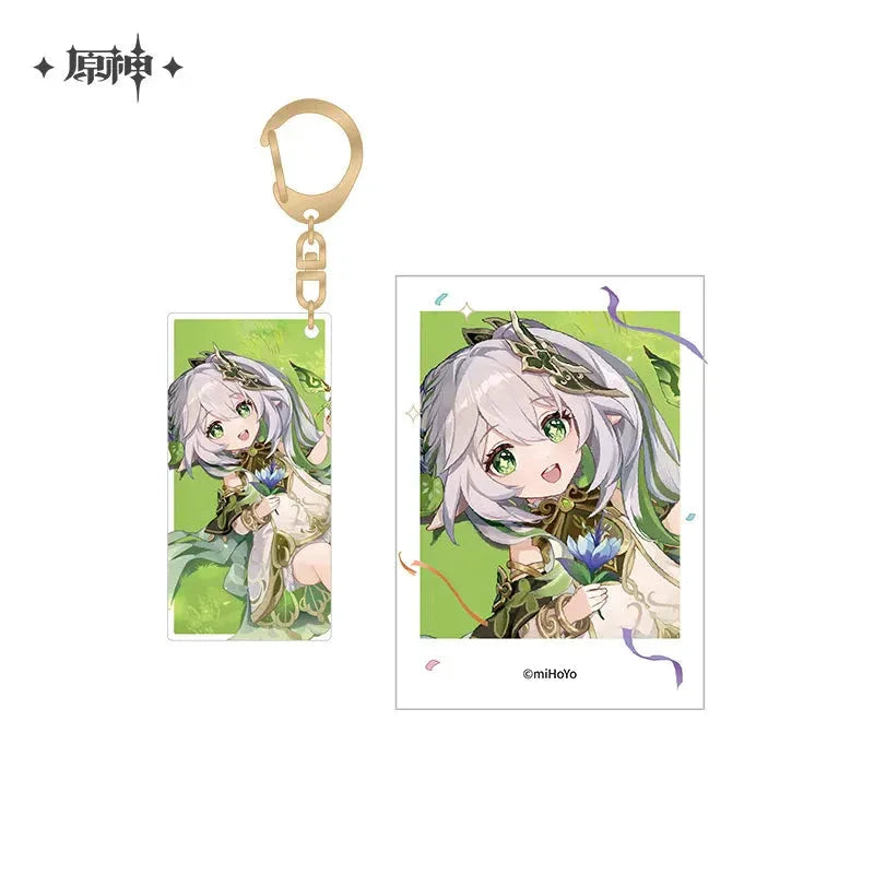 FES 2023 Series Polaroid & Acrylic Keychain Set Genshin Impact 2nd Anniversary - Nahida ACG Go Anime www.acg-go.com Aether, Lumine, Nahida, Paimon, Pendant & Keychain, Venti, Zhongli