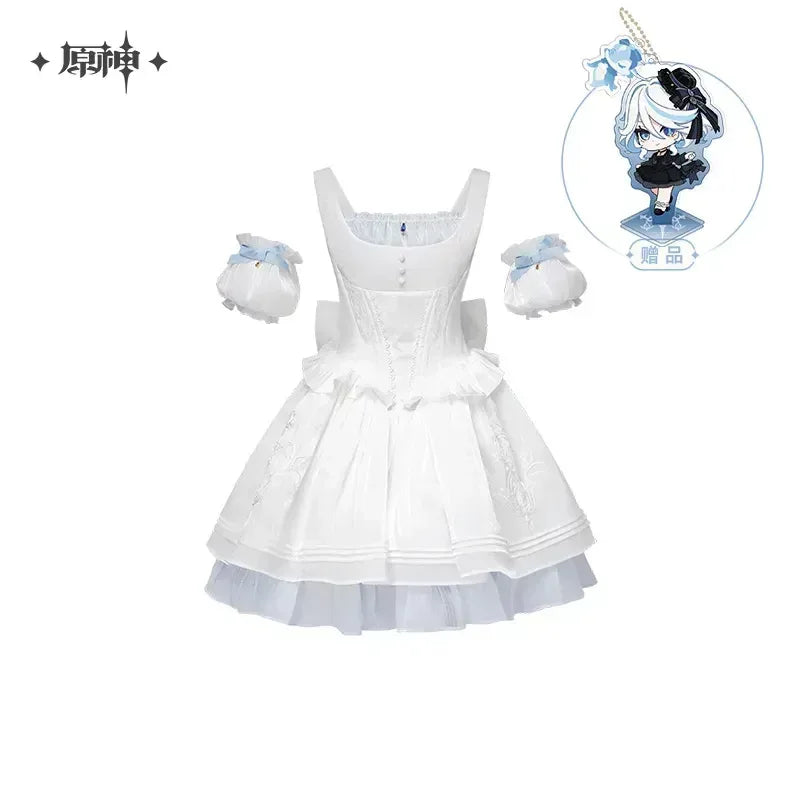 Genshin Impact Furina Theme Impression Series Fish Bone Dress White / XS ACG Go Anime www.acg-go.com Apparel, Dress, Furina