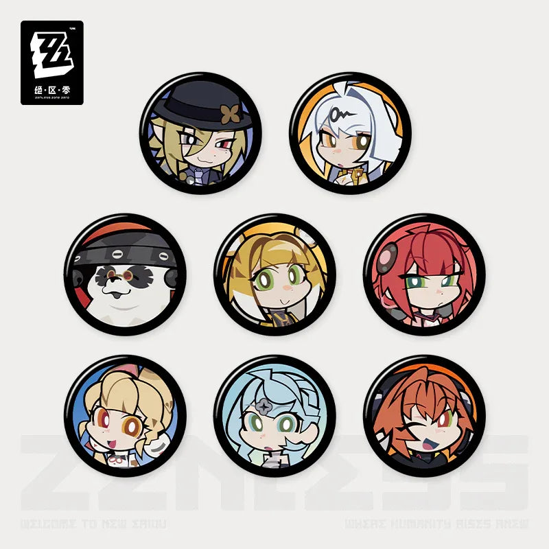Affinity Excellent Series Agent Avatar Mini Badge Mystery Box Vol.5 Zenless Zone Zero All Set (8 pcs) ACG Go Anime www.acg-go.com Badge, Mystery Box