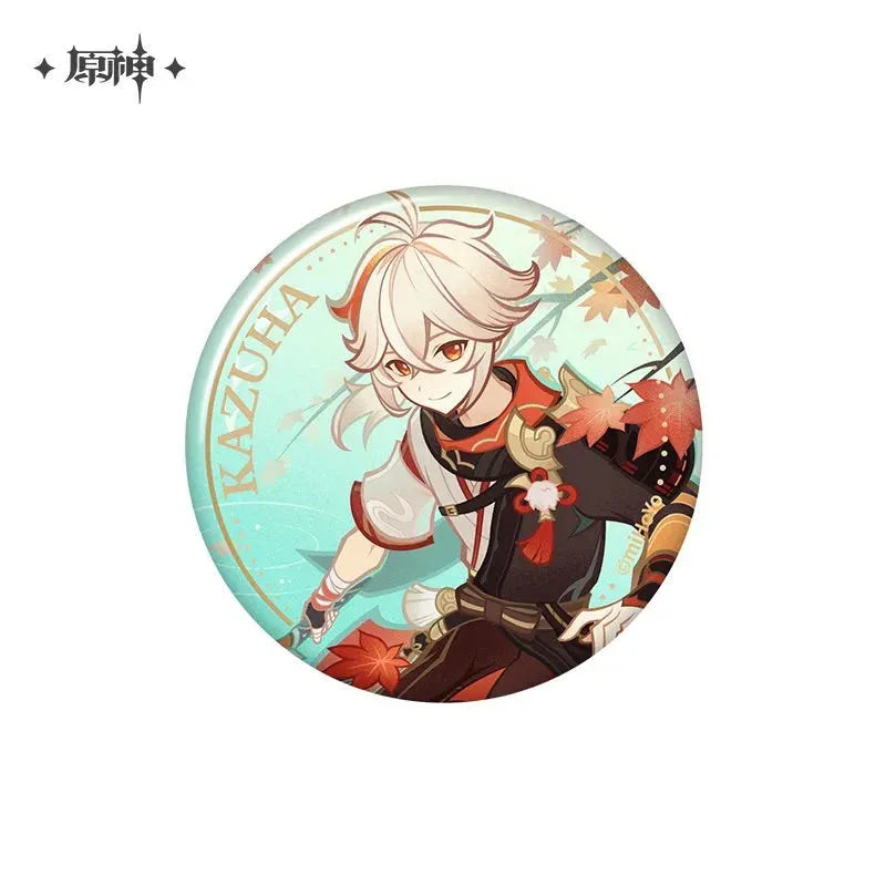 Genius Invokation TCG Series Badge Genshin Impact Kaedehara Kazuha ACG Go Anime