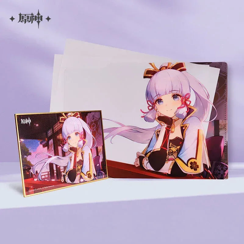 Genshin Impact 2023 Expo Series Kamisato Ayaka Set ACG Go Anime www.acg-go.com Badge, Character Artwork, Folder, Gift Box, Kamisato Ayaka, Office Supply, Pendant & Keychain
