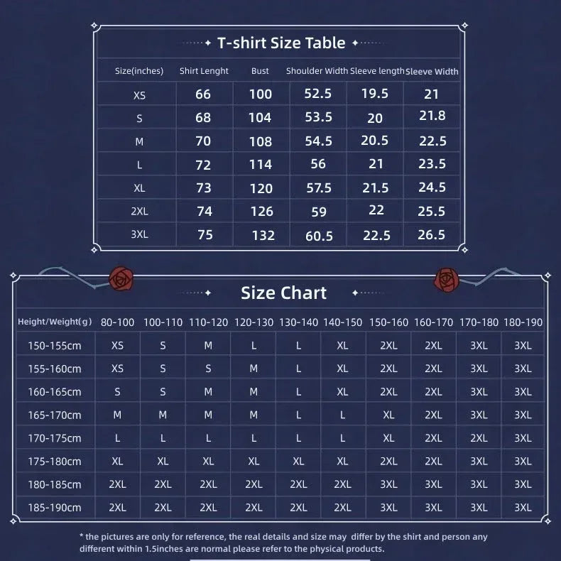 Genshin Impact April Fools Series T-shirt All / XS ACG Go Anime www.acg-go.com Apparel, Arataki Itto, Kaeya, T-shirt, Tartaglia, Theme Artwork, Venti