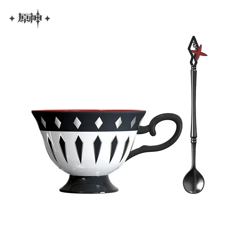 Genshin Impact Arlecchino Impression Afternoon Tea Cup And Saucer Set Set ACG Go Anime www.acg-go.com Arlecchino