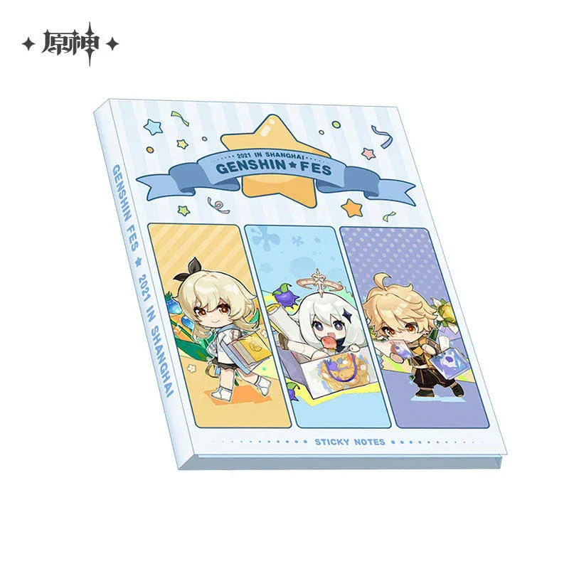 Chibi 1st Anniversary Series Merch Genshin Impact Sticky Notes / Set ACG Go Anime www.acg-go.com Aether, Badge, Lumine, Paimon, Pendant & Keychain, Stand, Theme Artwork