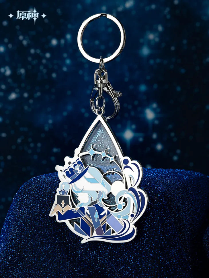 genshin impact furina stage focus quicksand metal keychain ACG GO