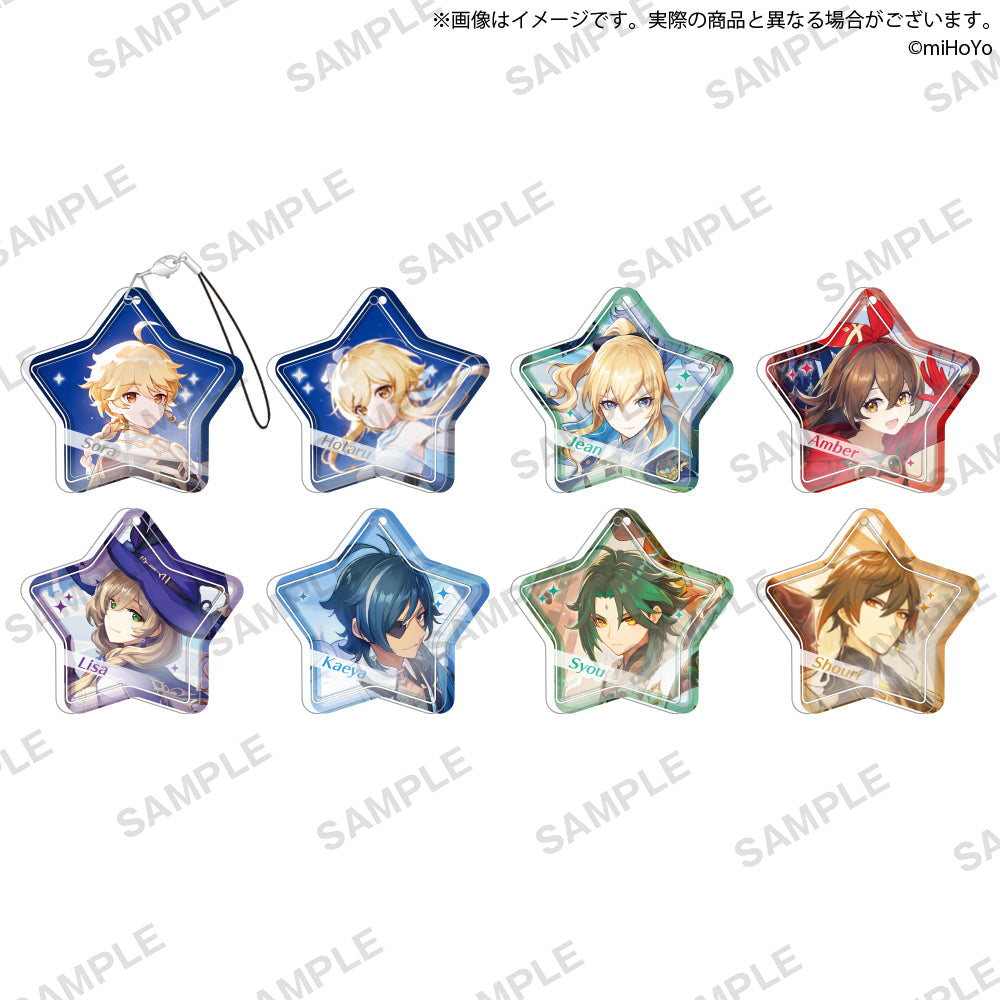 genshin impact jewel acrylic strap full set bushiroad creative capsule toy gashapon ACG GO