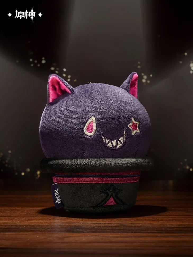 genshin impact magic show series lyney weird smile fun toys hat hat cat slow rebound plush keychain ACG GO