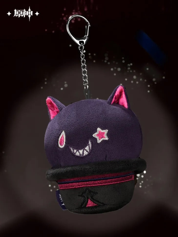 genshin impact magic show series lyney weird smile fun toys hat hat cat slow rebound plush keychain ACG GO