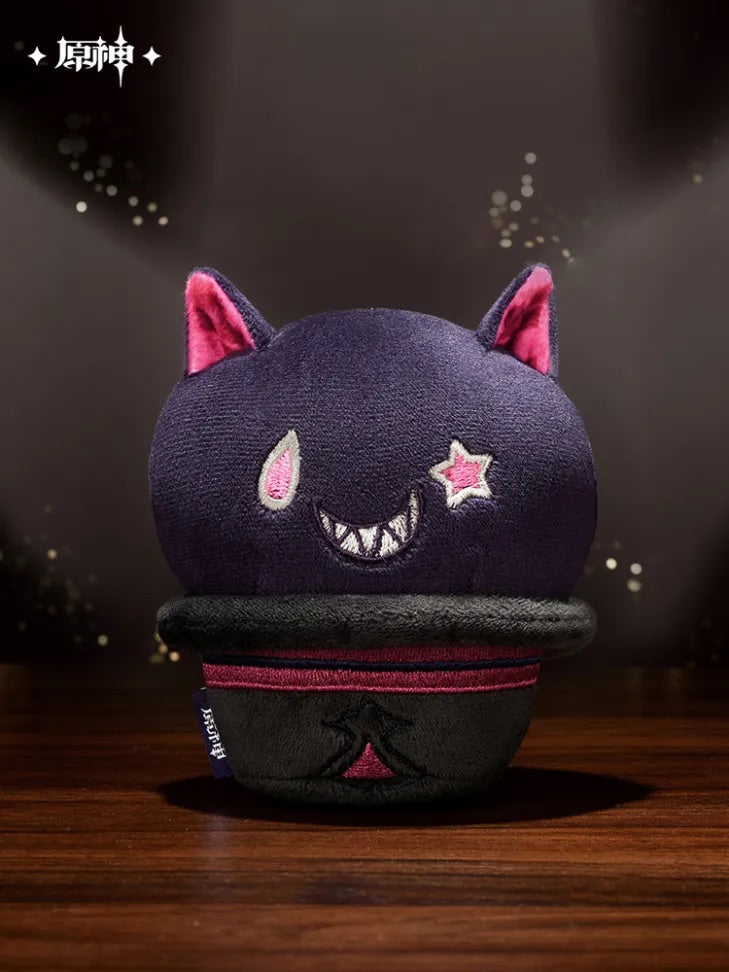 genshin impact magic show series lyney weird smile fun toys hat hat cat slow rebound plush keychain ACG GO