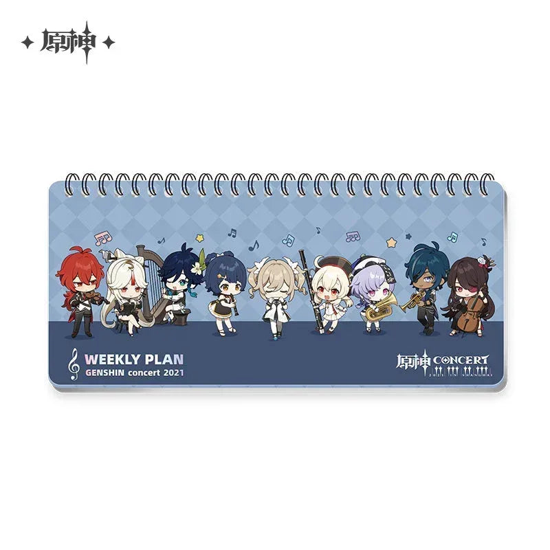 Genshin Impact Melodies of an Endless Journey Weekly Planner Weekly Planner ACG Go Anime www.acg-go.com Barbara, Beidou, Diluc, Kaeya, Klee, Ningguang, Office Supply, Qiqi, Theme Artwork, Venti, Xiangling
