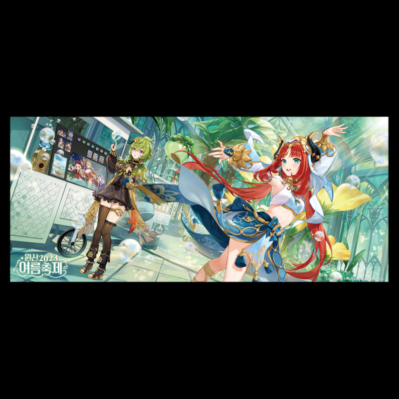 genshin impact summer festival 2023 series acrylic block mouse pad beach towel ACG GO