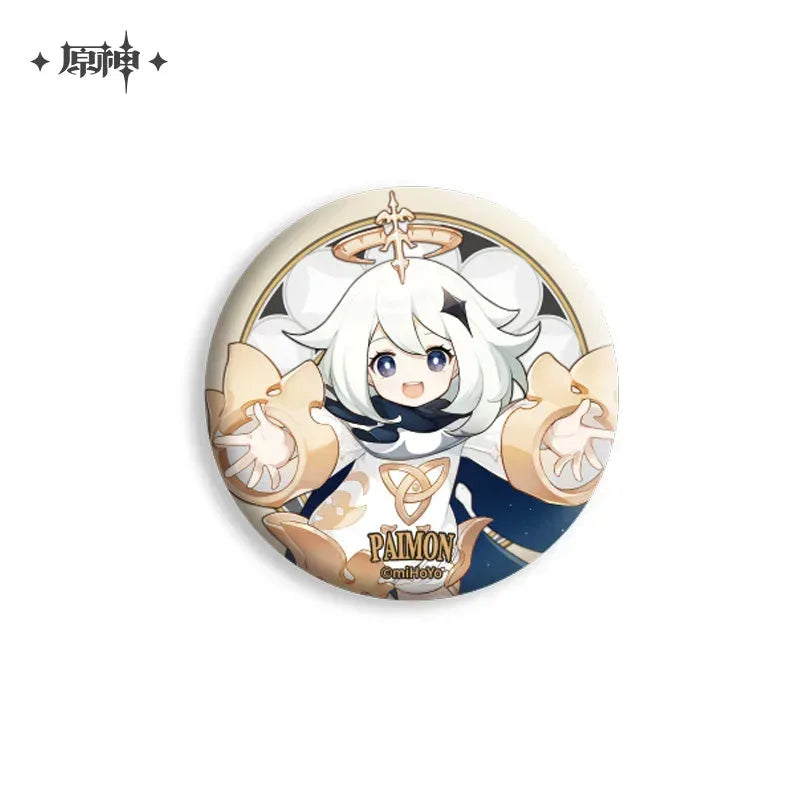 Genshin Impact Traveler Character Badge Paimon ACG Go Anime www.acg-go.com Aether, Badge, Character Artwork, Lumine, Paimon