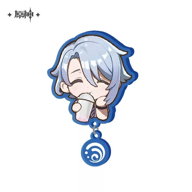Genshin Impact X HeyTea Series Merch Badge: Kamisato Ayato ACG Go Anime www.acg-go.com Badge, Kamisato Ayaka, Kamisato Ayato, Stand