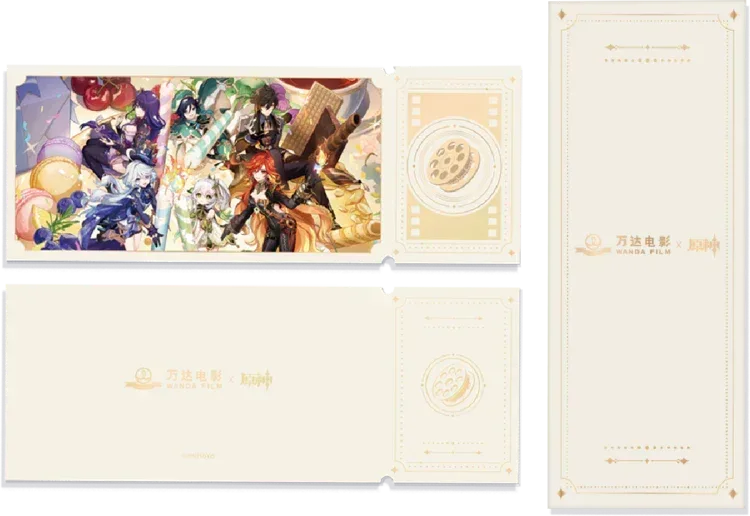 Genshin Impact x Wanda Film "Magic Screen Journey: A Date with Light and Shadow" Laser Ticket 4th Anniversary ACG Go Anime www.acg-go.com Art Decor, Genshin Impact