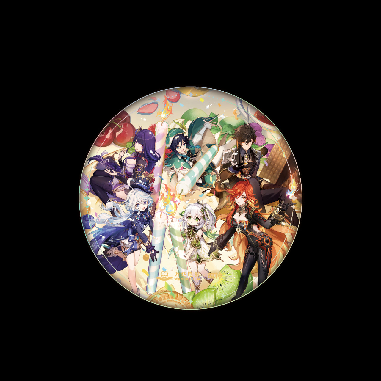 genshin impact x wanda film magic screen journey a date with light and shadow supersize commemorative badge ACG GO