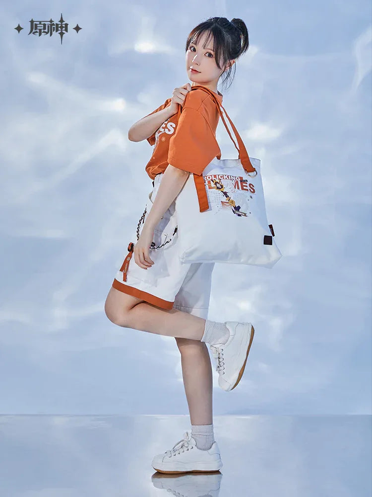 Yoimiya Frolicking Flames Canvas Tote Bag Genshin Impact Canvas Tote Bag ACG Go Anime www.acg-go.com Apparel, Canvas Bag, Yoimiya