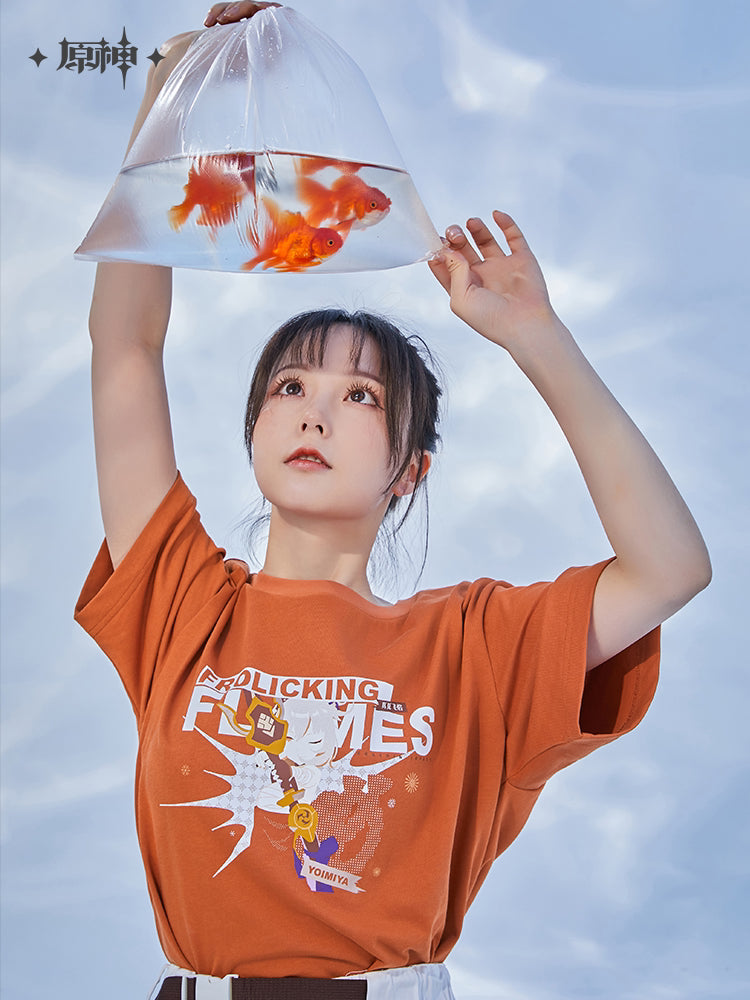 genshin impact yoimiya frolicking flames t shirt ACG GO