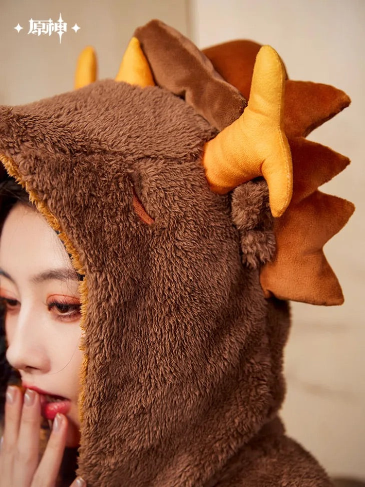 genshin impact zhongli theme impression series exuvia plush home robe including eye mask ACG GO