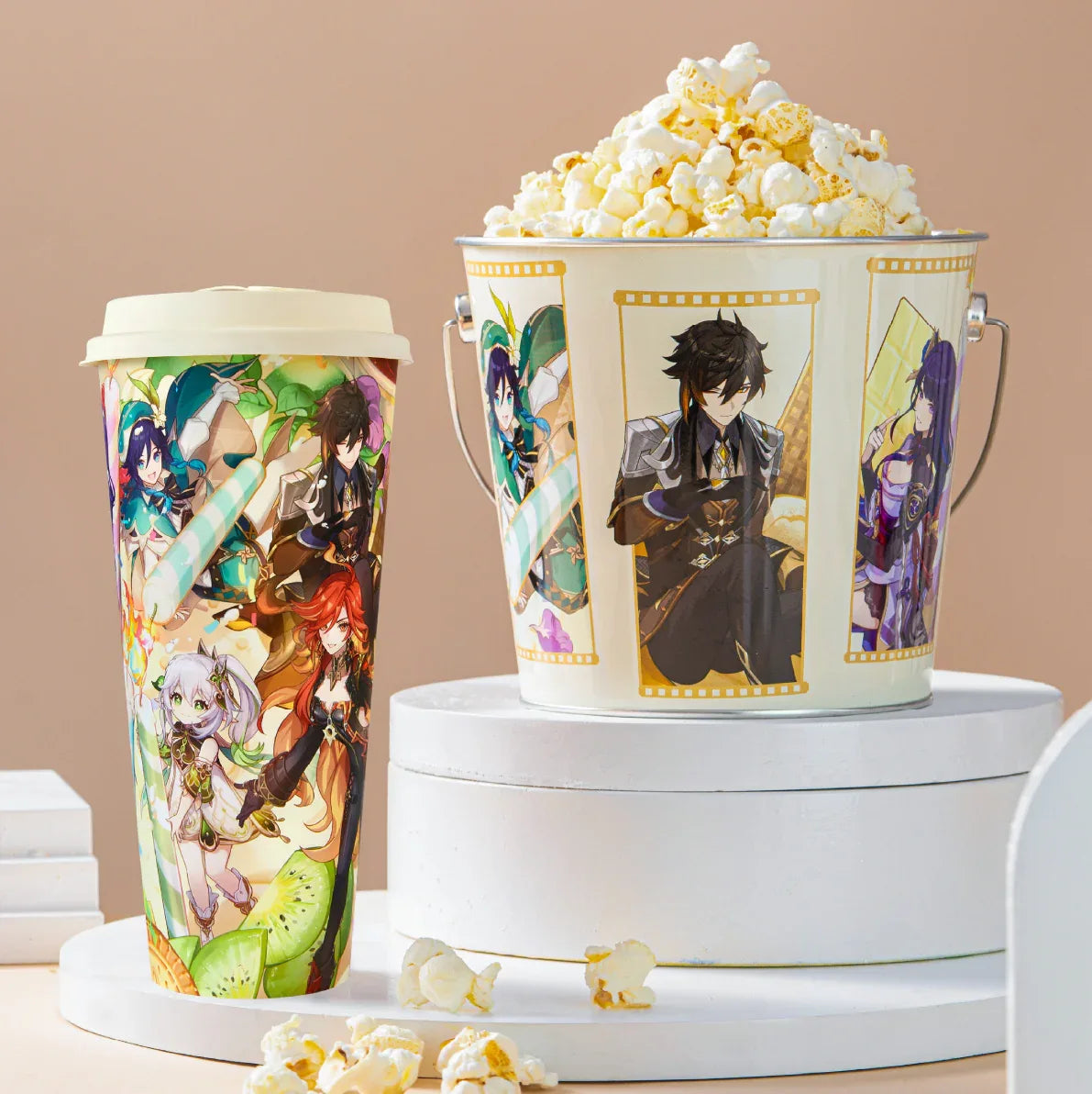 Genshin Impact x Wanda Film "Magic Screen Journey: A Date with Light and Shadow" Popcorn/Coke Single Meal 4th Anniversary ACG Go Anime www.acg-go.com Art Decor, Genshin Impact, Jean, Klee