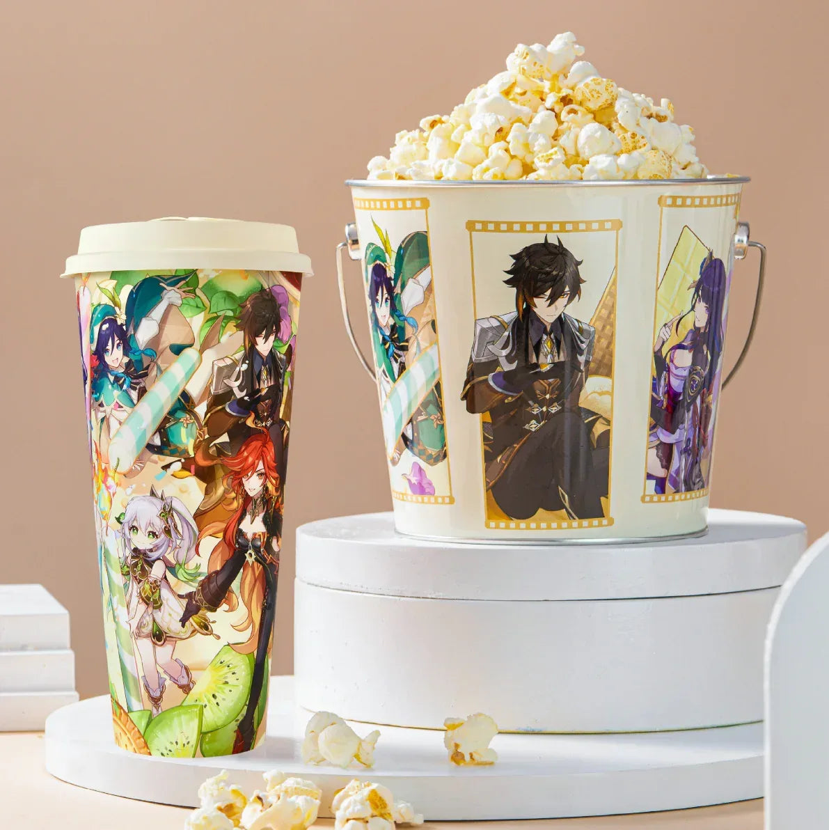 Genshin Impact x Wanda Film "Magic Screen Journey: A Date with Light and Shadow" Popcorn/Coke Single Meal 4th Anniversary ACG Go Anime www.acg-go.com Art Decor, Genshin Impact, Jean, Klee