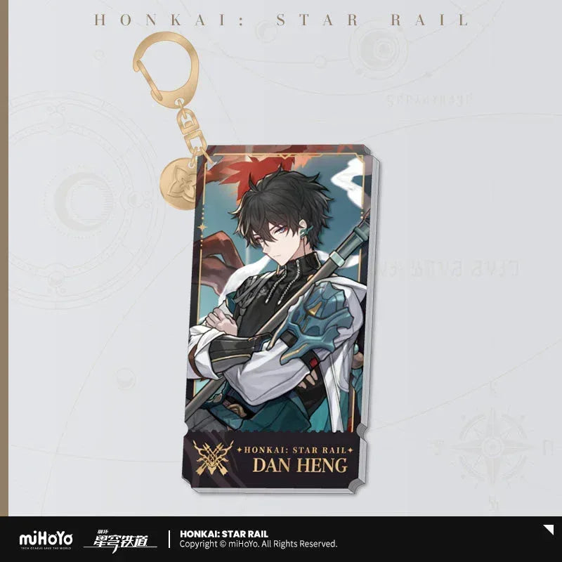 Honkai: Star Rail The Hunt Character Warp Artwork Acrylic Keychain Dan Heng ACG Go Anime www.acg-go.com Boothill, Dan Heng, Dr. Ratio, Feixiao, March 7th, Moze, Pendant & Keychain, Seele, Sushang, Topaz, Yanqing