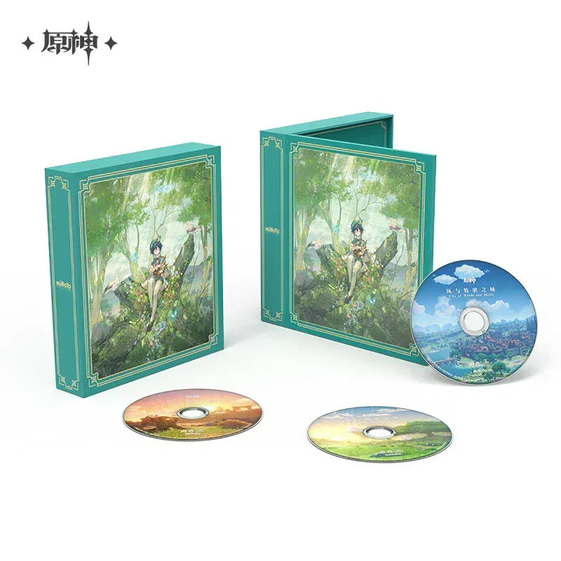 Genshin Impact City of Winds and Idylls OST CD Packaging ACG Go Anime www.acg-go.com CD, Gift Box, Venti