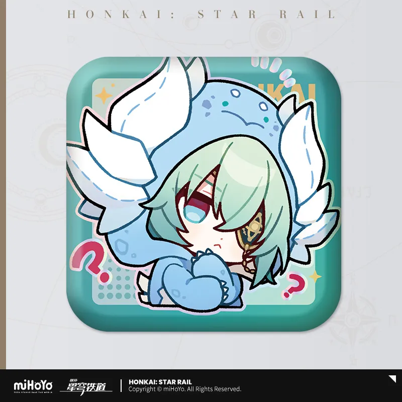 Pom-Pom Exhibition Series Square Tinplate Badge