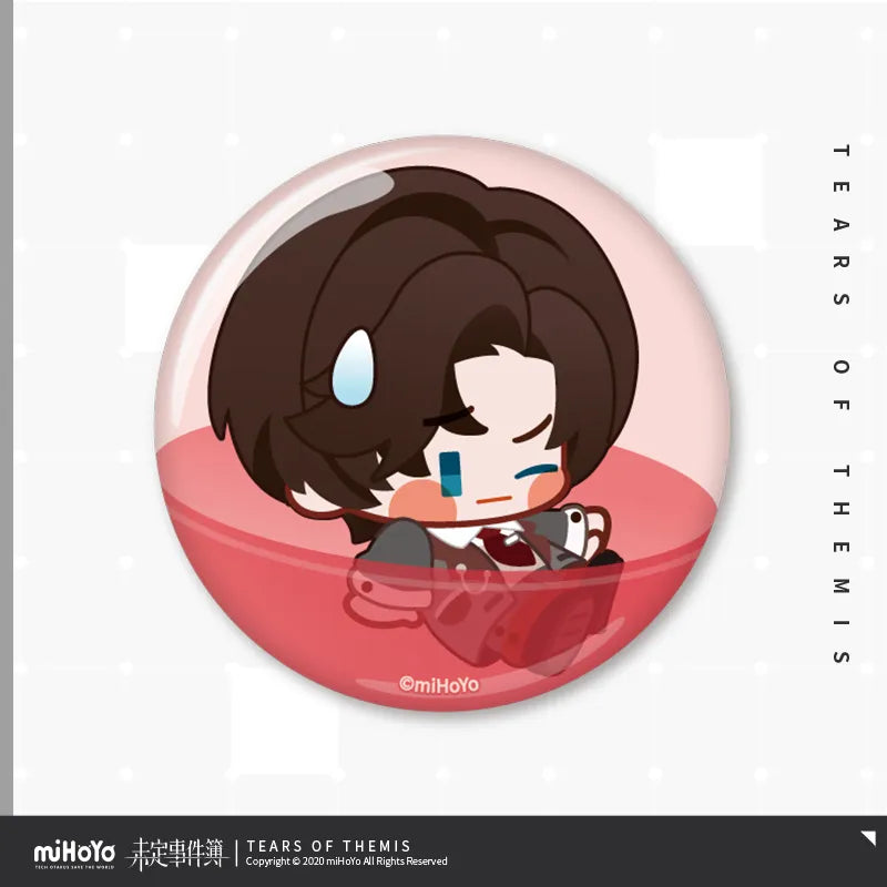 hao yun qi yu series chibi tinplate badge ACG GO
