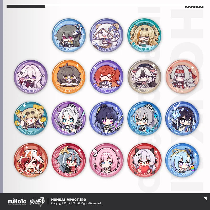 honkai impact 3rd honkai meme series tinplate badge ACG GO