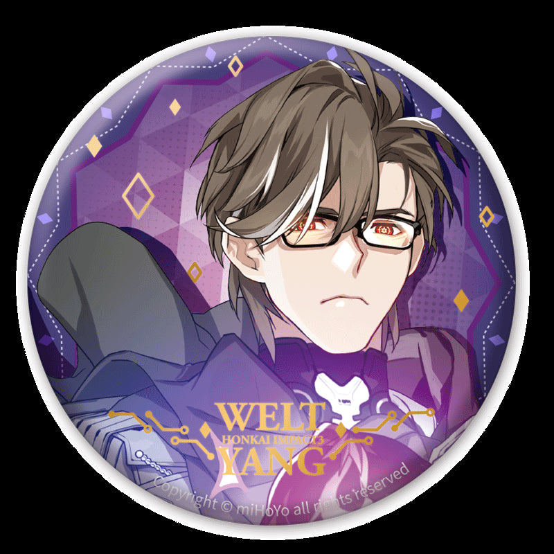 honkai impact 3rd male character gold stamping badge ACG GO