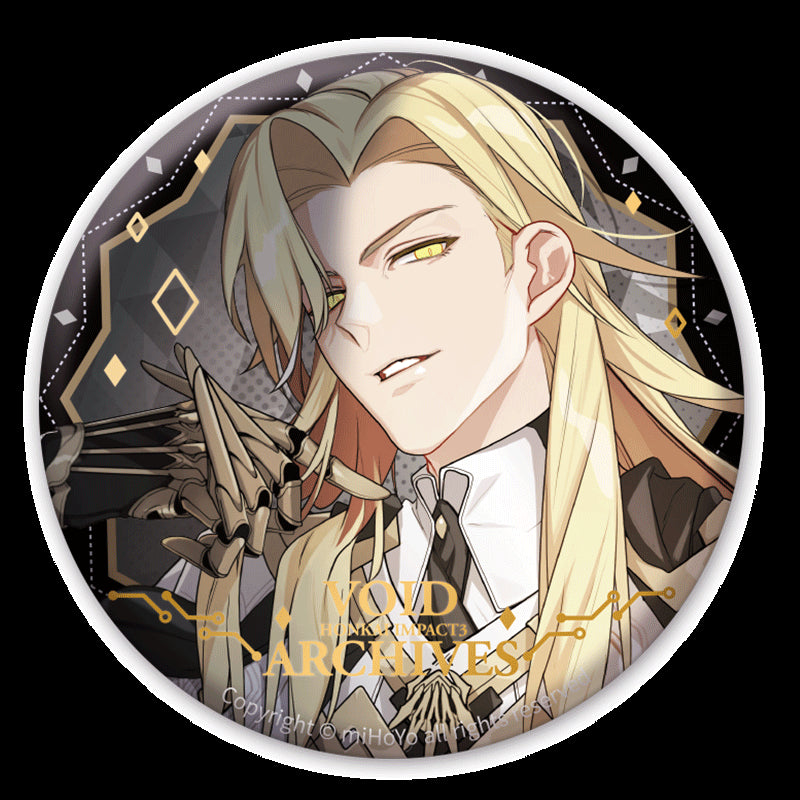 honkai impact 3rd male character gold stamping badge ACG GO