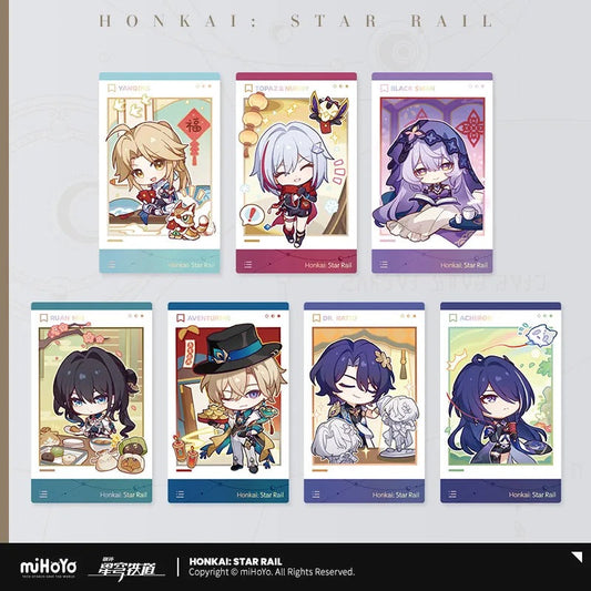 honkai star rail happy new year series paper card set ACG GO