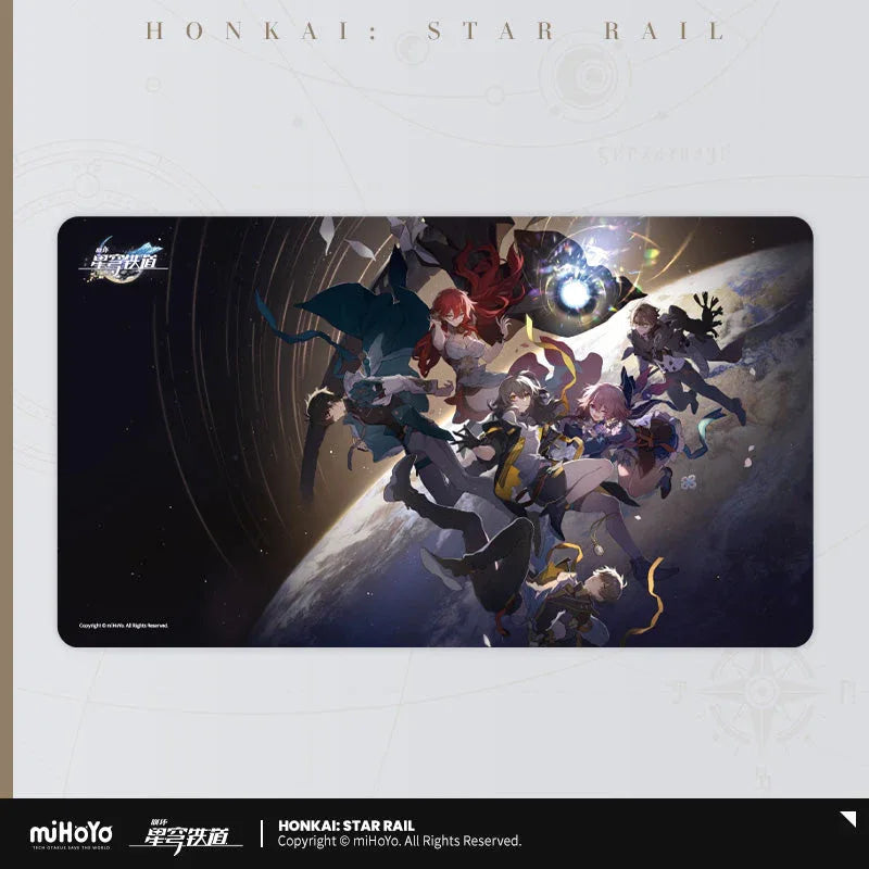 Theme Gaming Mousepad Honkai: Star Rail A Fleeting Journey Among The Stars ACG Go Anime www.acg-go.com Caelus, Celestial Eyes Above Mortal Ruins, Dan Heng, Even Immortality Ends, Galactic Roaming, Gaming Mouse Pad, Himeko, Interstellar Journey, Kafka, March 7th, Office Supply, Silver Wolf, Stelle, Trailblazer, Welt