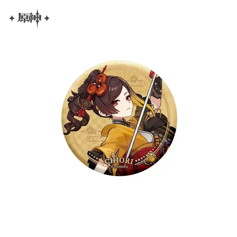 Genshin Impact Inazuma Character Badge Chiori ACG Go Anime www.acg-go.com Arataki Itto, Badge, Character Artwork, Chiori, Gorou, Kaedehara Kazuha, Kamisato Ayaka, Kamisato Ayato, Kirara, Kujou Sara, Kuki Shinobu, Raiden Shogun, Sangonomiya Kokomi, Sayu, Shikanoin Heizou, Thoma, Yae Miko, Yoimiya, Yumemizuki Mizuki