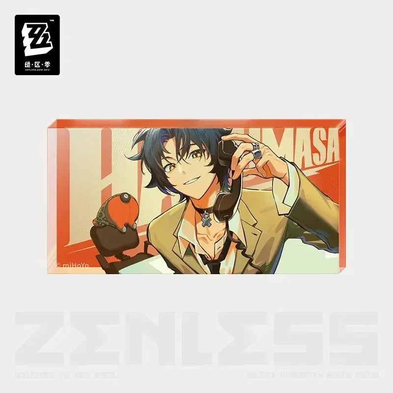 Zenless Zone Zero FM Video Series Asaba Harumasa Merch Acrylic Ornament ACG Go Anime www.acg-go.com Art Decor, Asaba Harumasa, Badge, Polaroid, Ticket